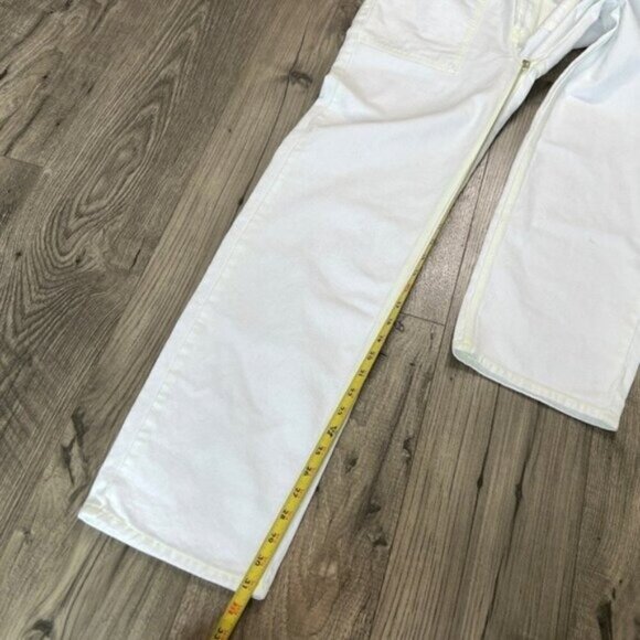 Good American NWT Good '90s High Waist Carpenter Jeans Size 26 Baggy White - Picture 7 of 13